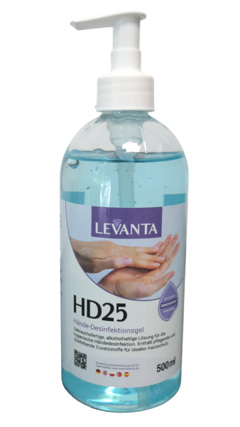 Levanta HD25 Hände-Desinfektionsgel 500 ml Pumpflasche