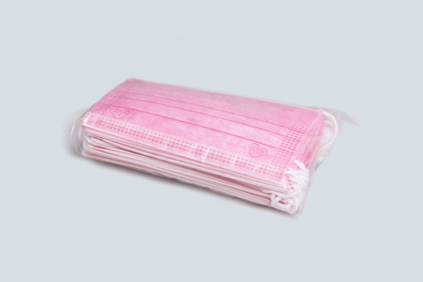 Medizinische Mundschutzmaske für Kinder, 3-lagig, Typ IIR, pink